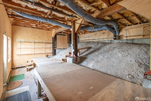 basement featuring visible vents