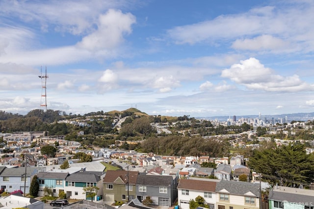 drone / aerial view with a residential view