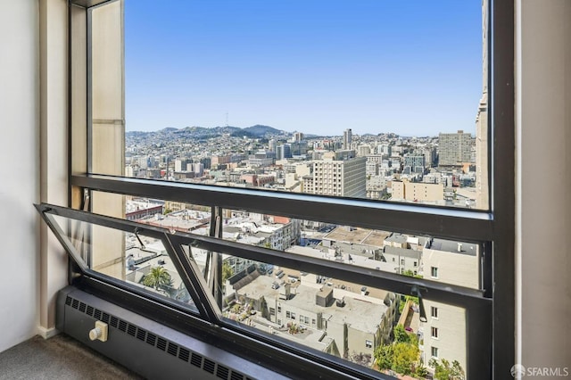 balcony with a mountain view