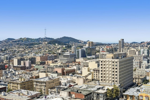 city view with a mountain view