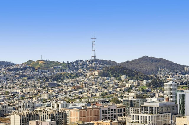 city view with a mountain view