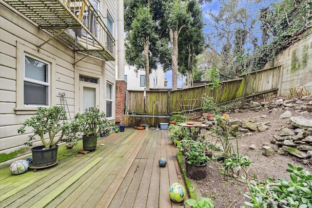 view of wooden deck