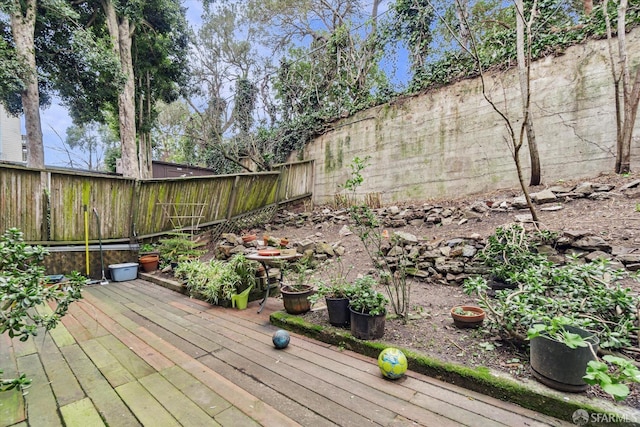 view of wooden deck