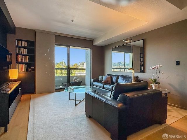 living room featuring a healthy amount of sunlight