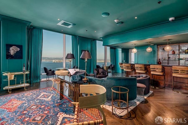 425 1st St Unit 3301, San Francisco, CA 94105 - indoor bar with a wall of windows and a water view