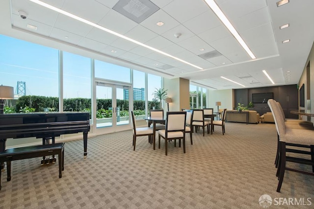 425 1st St Unit 3301, San Francisco, CA 94105 - carpeted dining space with french doors