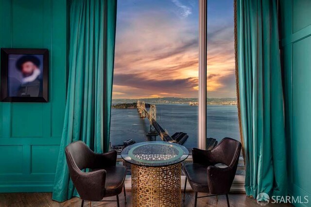 425 1st St Unit 3301, San Francisco, CA 94105 - sitting room with a water view and wood finished floors