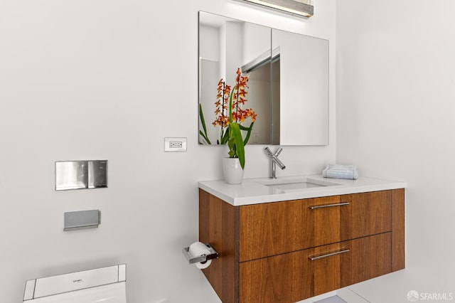 1615 Broadway Unit 5, Oakland, CA 94612 - bathroom with vanity and a wall unit AC