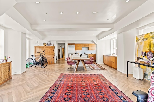 1615 Broadway Unit 5, Oakland, CA 94612 - dining space with baseboards and recessed lighting