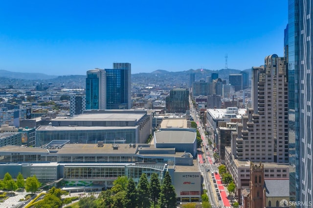 city view with a mountain view