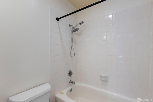 full bathroom with shower / washtub combination and toilet