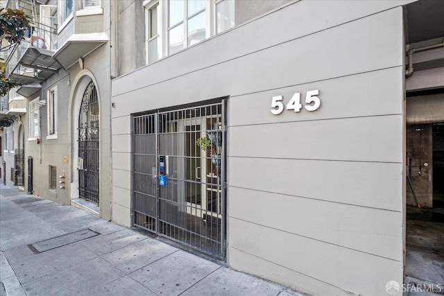 view of doorway to property