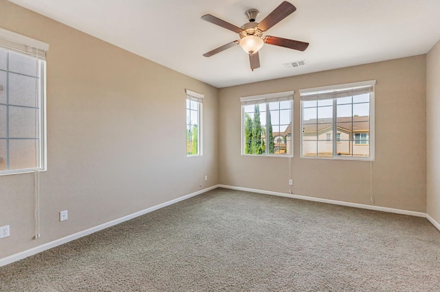 9877 Bluefin Way, Elk Grove, CA 95757 - carpeted empty room featuring ceiling fan and baseboards
