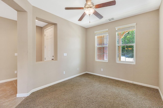 9877 Bluefin Way, Elk Grove, CA 95757 - unfurnished room with ceiling fan and light colored carpet