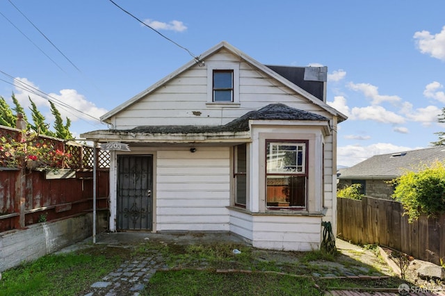 view of rear view of property