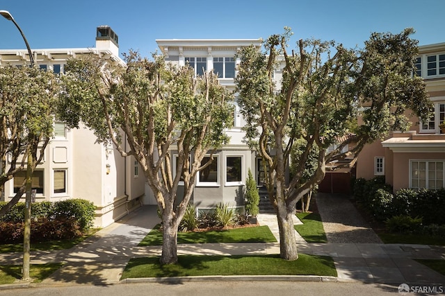 view of front of house with stucco siding