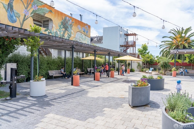 1507 Noe St, San Francisco, CA 94131 - surrounding community with a pergola and a patio area