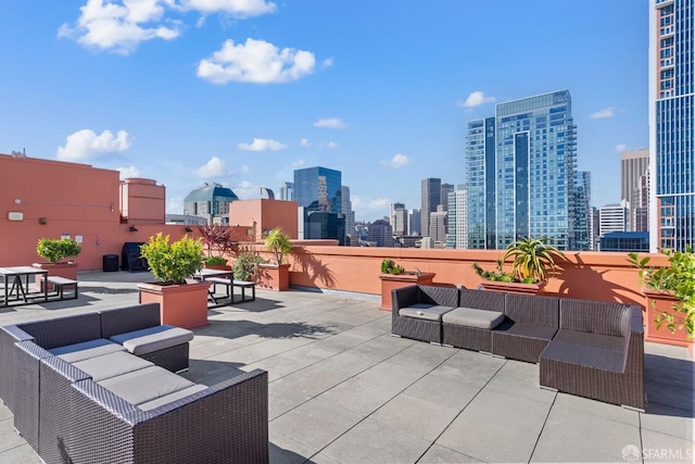 view of patio / terrace with an outdoor hangout area