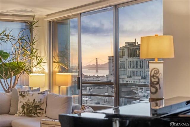 1220 Jones St Unit 601, San Francisco, CA 94109 - interior space with healthy amount of natural light and a water view