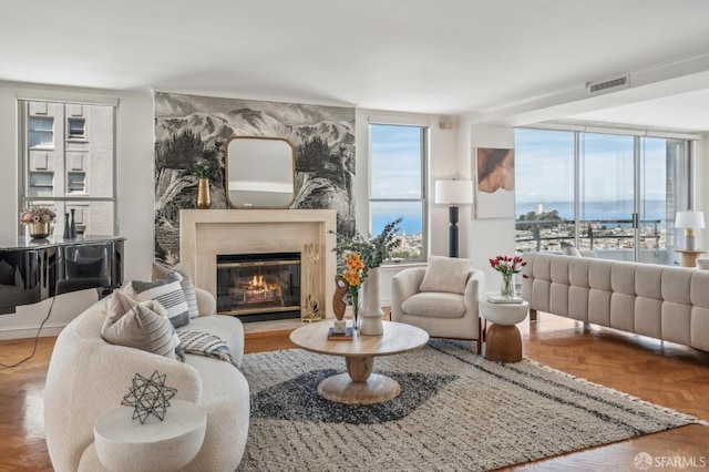 1220 Jones St Unit 601, San Francisco, CA 94109 - living area featuring a glass covered fireplace
