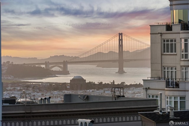 1220 Jones St Unit 601, San Francisco, CA 94109 - water view featuring a notable bridge and a mountain backdrop