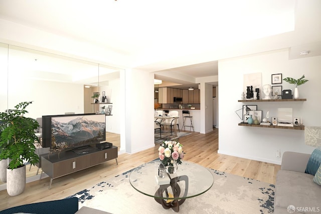 601 Van Ness Ave Unit 712, San Francisco, CA 94102 - living room with wood finished floors and baseboards
