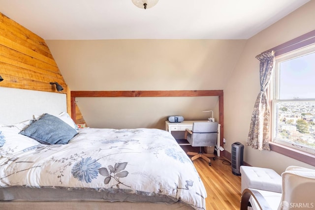 70 Laidley St, San Francisco, CA 94131 - bedroom with vaulted ceiling and wood finished floors