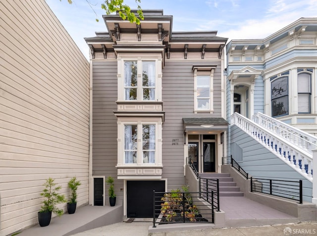 2675 Sutter St, San Francisco, CA 94115 - view of front of property featuring an attached garage and concrete driveway