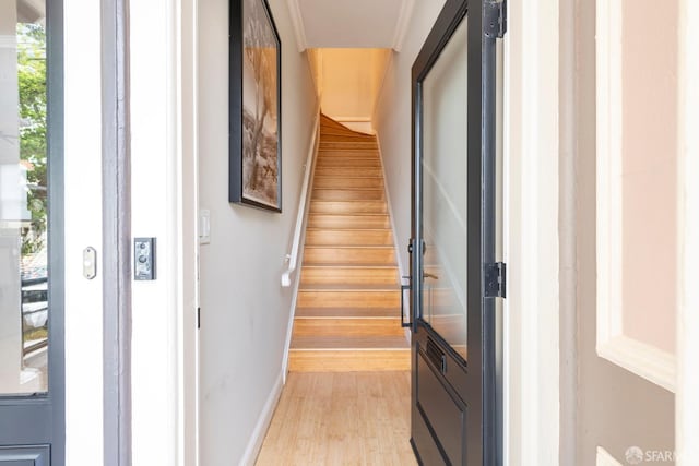 2675 Sutter St, San Francisco, CA 94115 - stairs featuring baseboards and wood finished floors