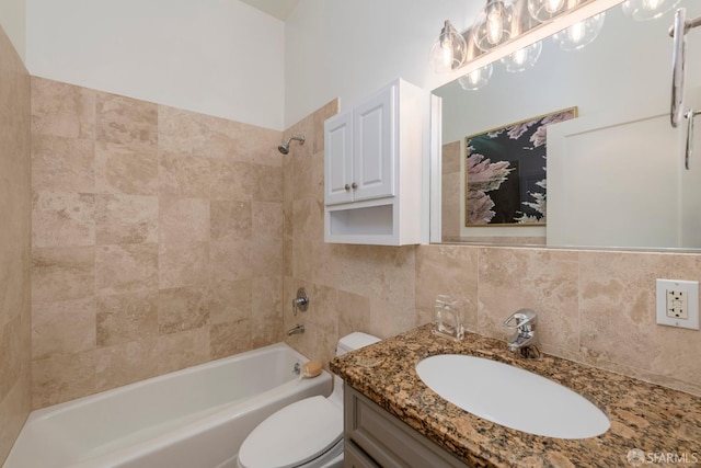 2675 Sutter St, San Francisco, CA 94115 - full bathroom with vanity,  shower combination, and backsplash