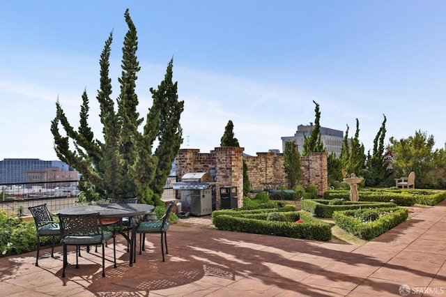 1201 California St Unit 205, San Francisco, CA 94109 - view of patio / terrace with grilling area and outdoor dining area