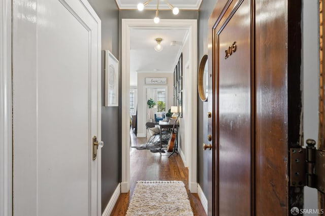 1201 California St Unit 205, San Francisco, CA 94109 - hall featuring crown molding and wood finished floors