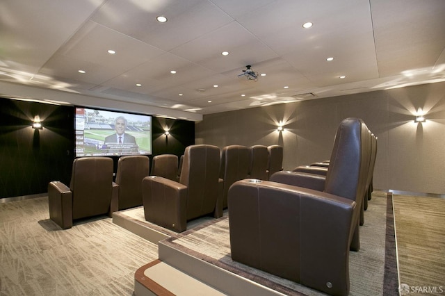 301 Mission St Unit 16H, San Francisco, CA 94105 - carpeted home theater room featuring recessed lighting and baseboards