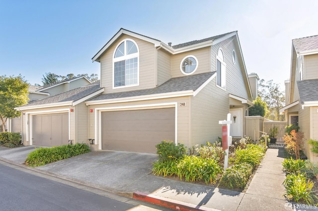 view of front of house featuring a garage