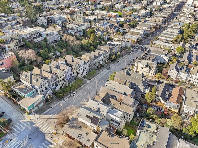 drone / aerial view with a residential view