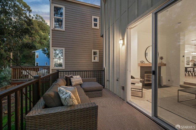 balcony featuring outdoor lounge area