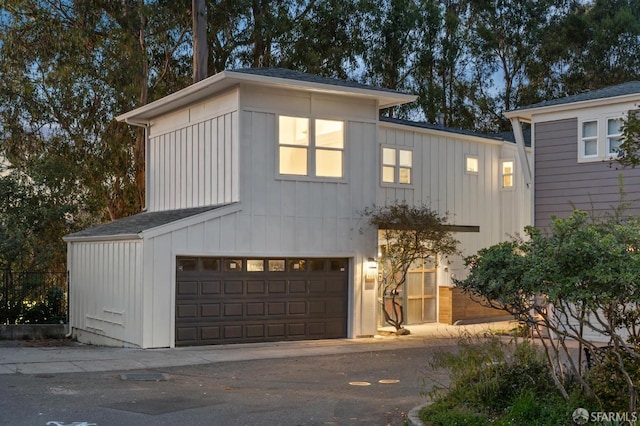 view of front of house featuring a garage and board and batten siding