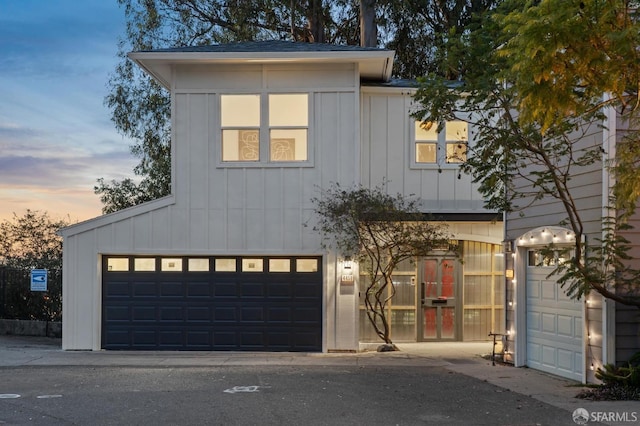 view of front of house with board and batten siding