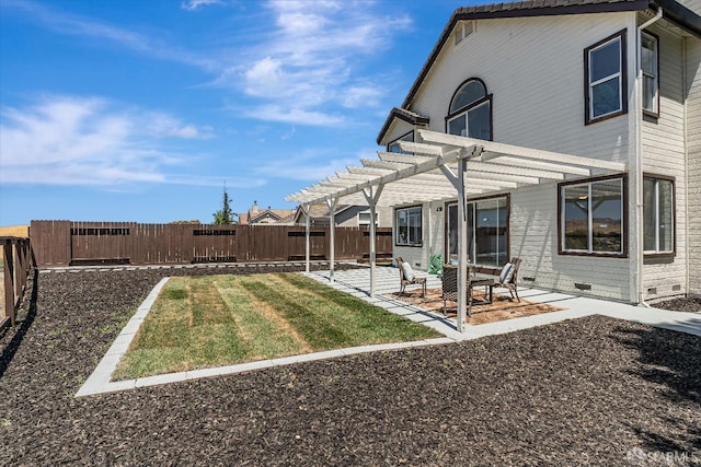 4156 N Amargosa Dr N, Antioch, CA 94531 - rear view of property with a pergola, a fenced backyard, and a patio