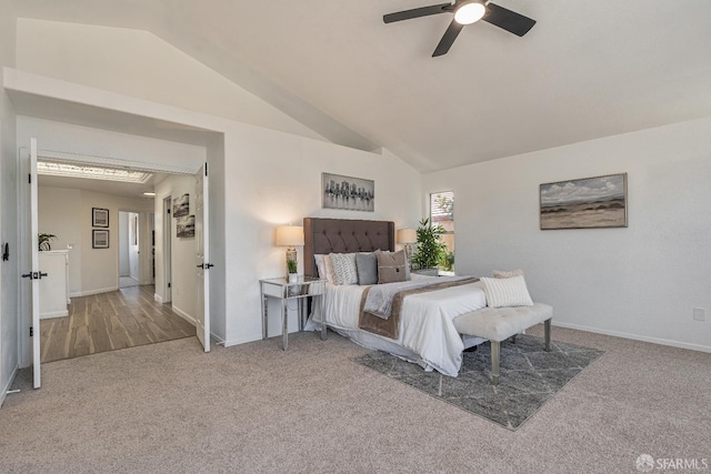 4156 N Amargosa Dr N, Antioch, CA 94531 - bedroom featuring carpet, vaulted ceiling, and ceiling fan