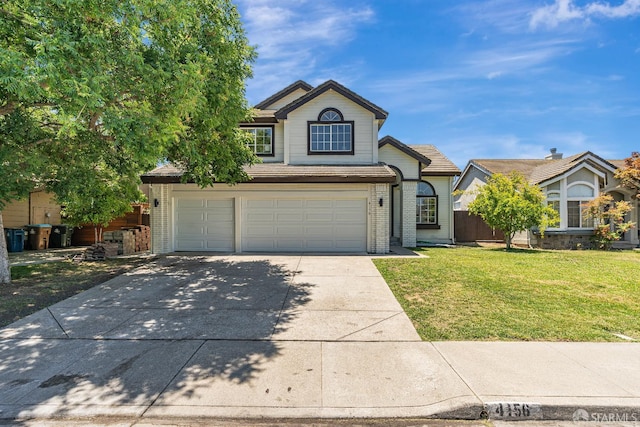 4156 N Amargosa Dr N, Antioch, CA 94531 - traditional home with driveway, an attached garage, and brick siding