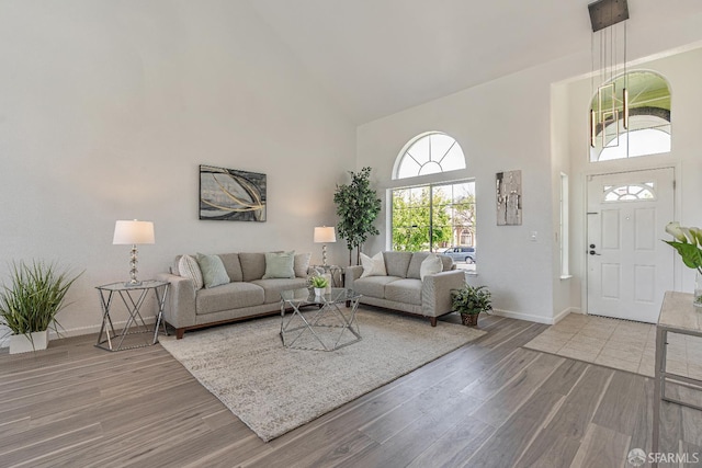 4156 N Amargosa Dr N, Antioch, CA 94531 - living room featuring high vaulted ceiling and wood finished floors