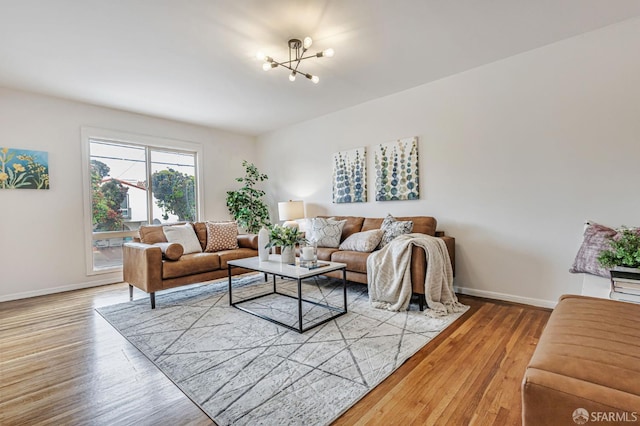 1567 44th Ave, San Francisco, CA 94122 - living area with a chandelier and wood finished floors