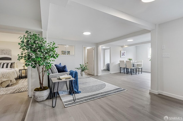 1567 44th Ave, San Francisco, CA 94122 - living area featuring wood finished floors and recessed lighting