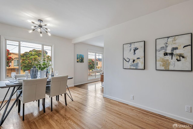 1567 44th Ave, San Francisco, CA 94122 - dining space with a chandelier and light wood finished floors