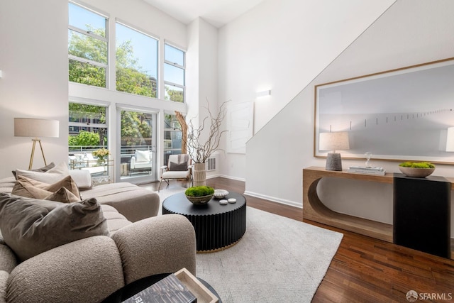 1970 Sutter St Unit 107, San Francisco, CA 94115 - living area with wood finished floors and a high ceiling