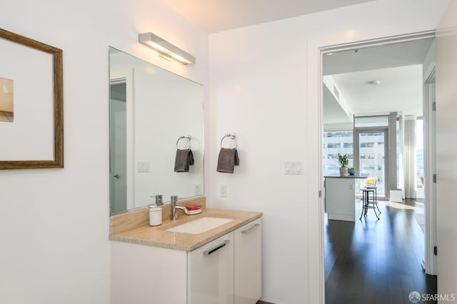 1 Hawthorne St Unit 12F, San Francisco, CA 94105 - bathroom with vanity and wood finished floors