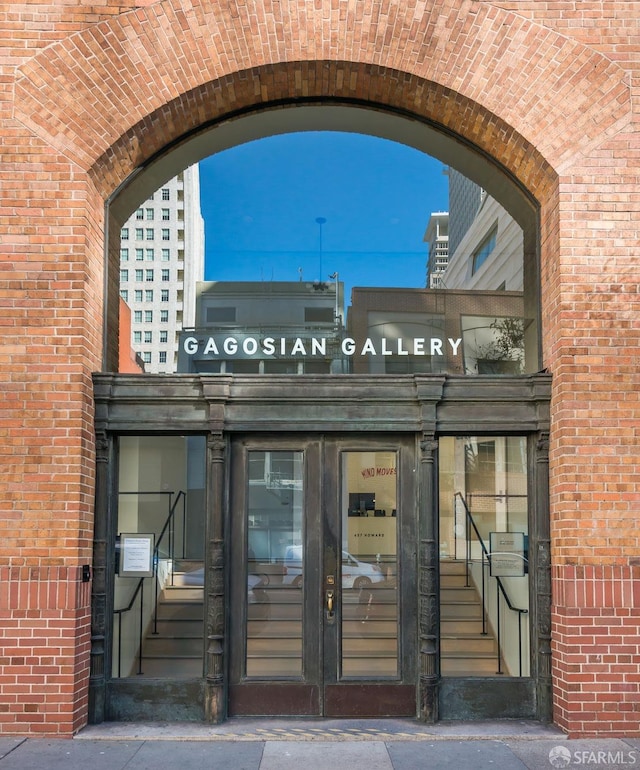 1 Hawthorne St Unit 12F, San Francisco, CA 94105 - property entrance featuring brick siding and french doors