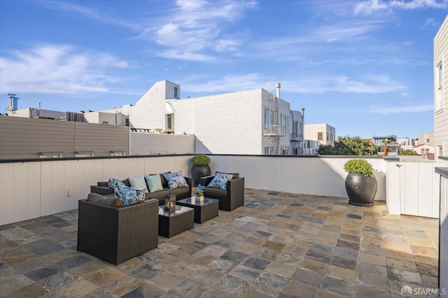 view of patio with outdoor lounge area