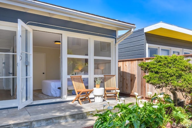 exterior space featuring fence